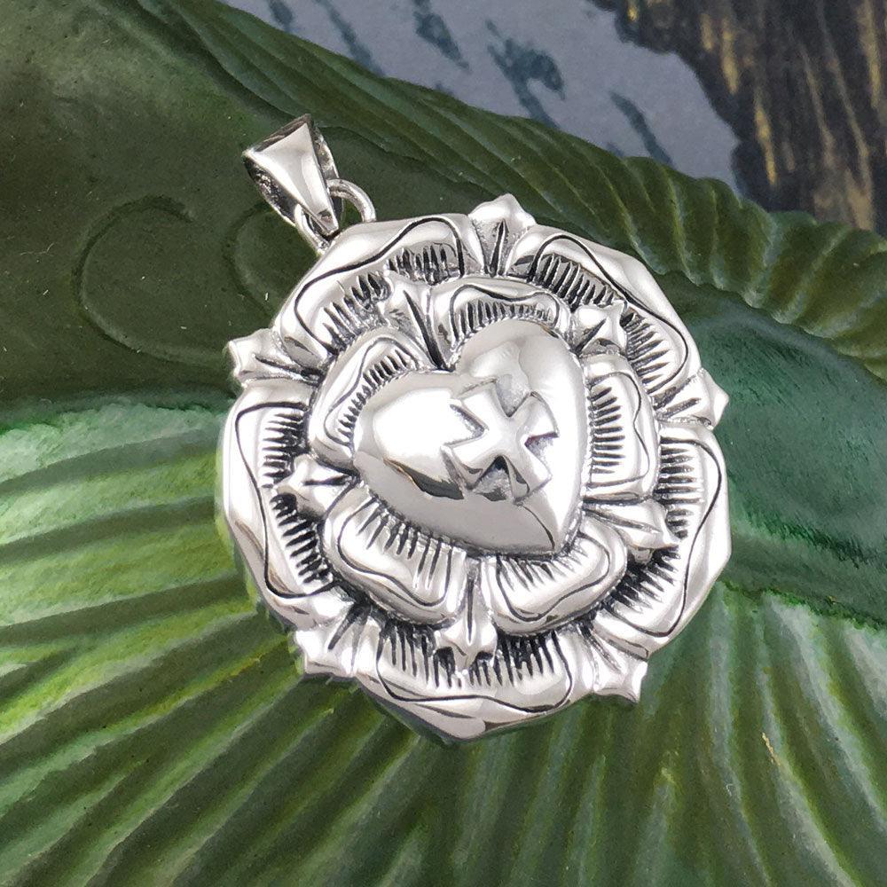 Brigid Ashwood The Rose Celtic Cross Silver Pendant TPD485