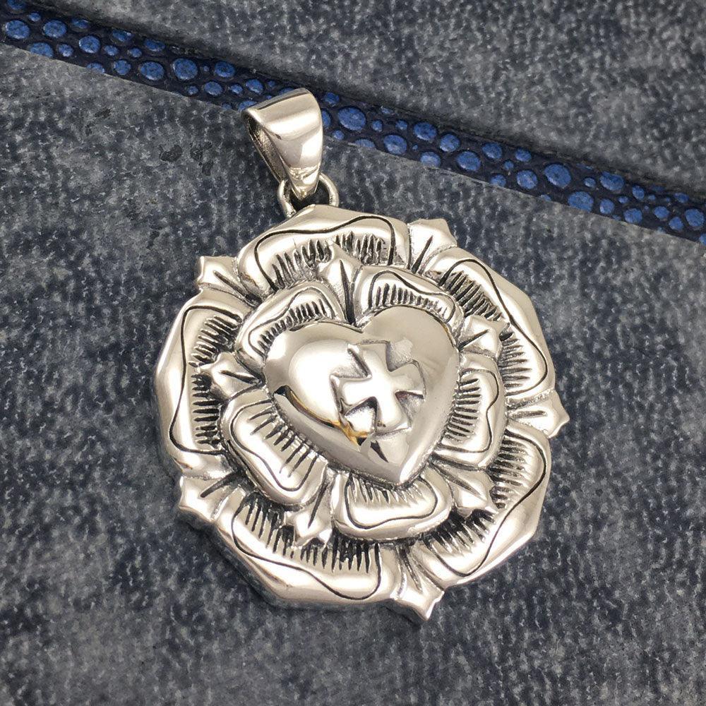 Brigid Ashwood The Rose Celtic Cross Silver Pendant TPD485