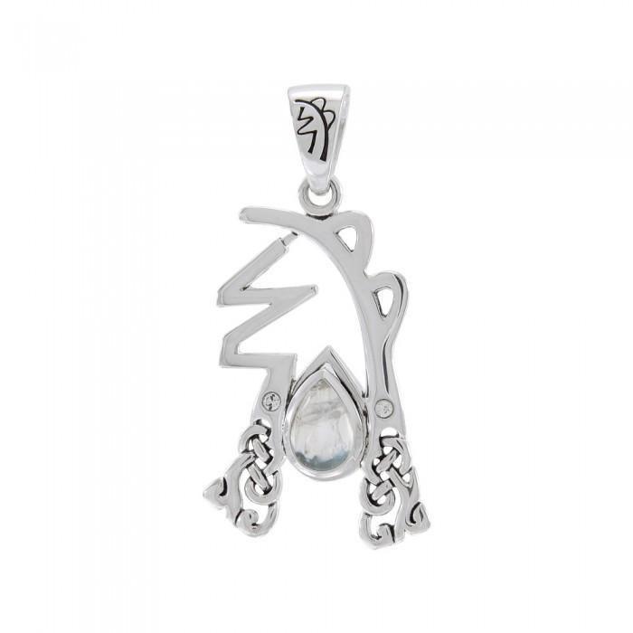 Sei Hei Ki Symbol from Reiki Collection Sterling Silver Pendant with Gemstone TPD4922
