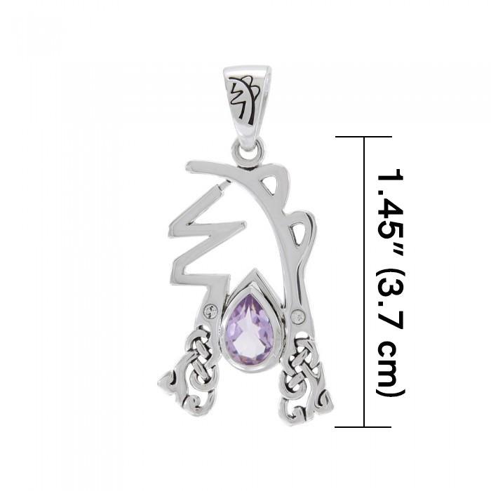 Sei Hei Ki Symbol from Reiki Collection Sterling Silver Pendant with Gemstone TPD4922