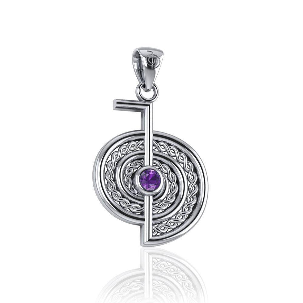 The Reiki Cho Ku Rei Sterling Silver Pendant with Gemstone TPD4923