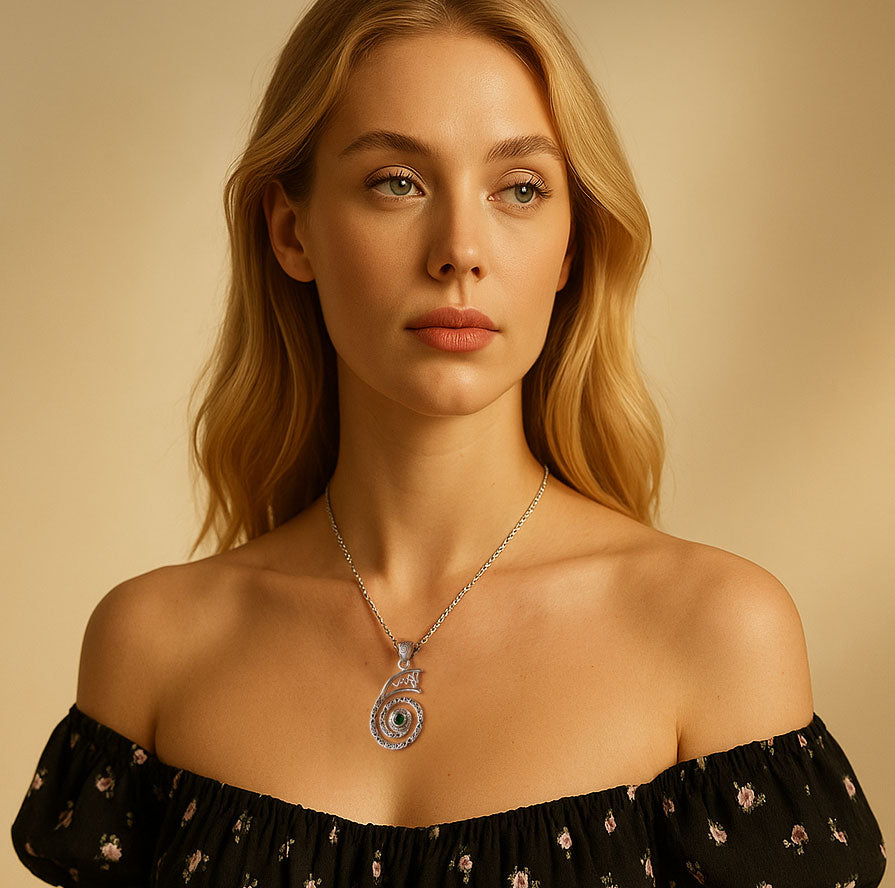 The Reiki Dai Ko Myo Sterling Silver Pendant with Gemstone TPD4924