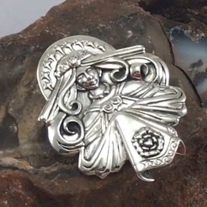 Brigid Ashwood Celtic Queen of Heaven Sterling Silver Pendant TPD495