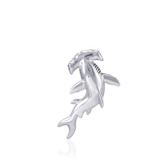 Hammerhead Shark Sterling Silver with Hidden Bail Pendant TPD5020