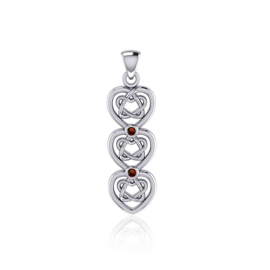 Love in countless ways ~ Celtic Knotwork Heart Sterling Silver Pendant TPD5053
