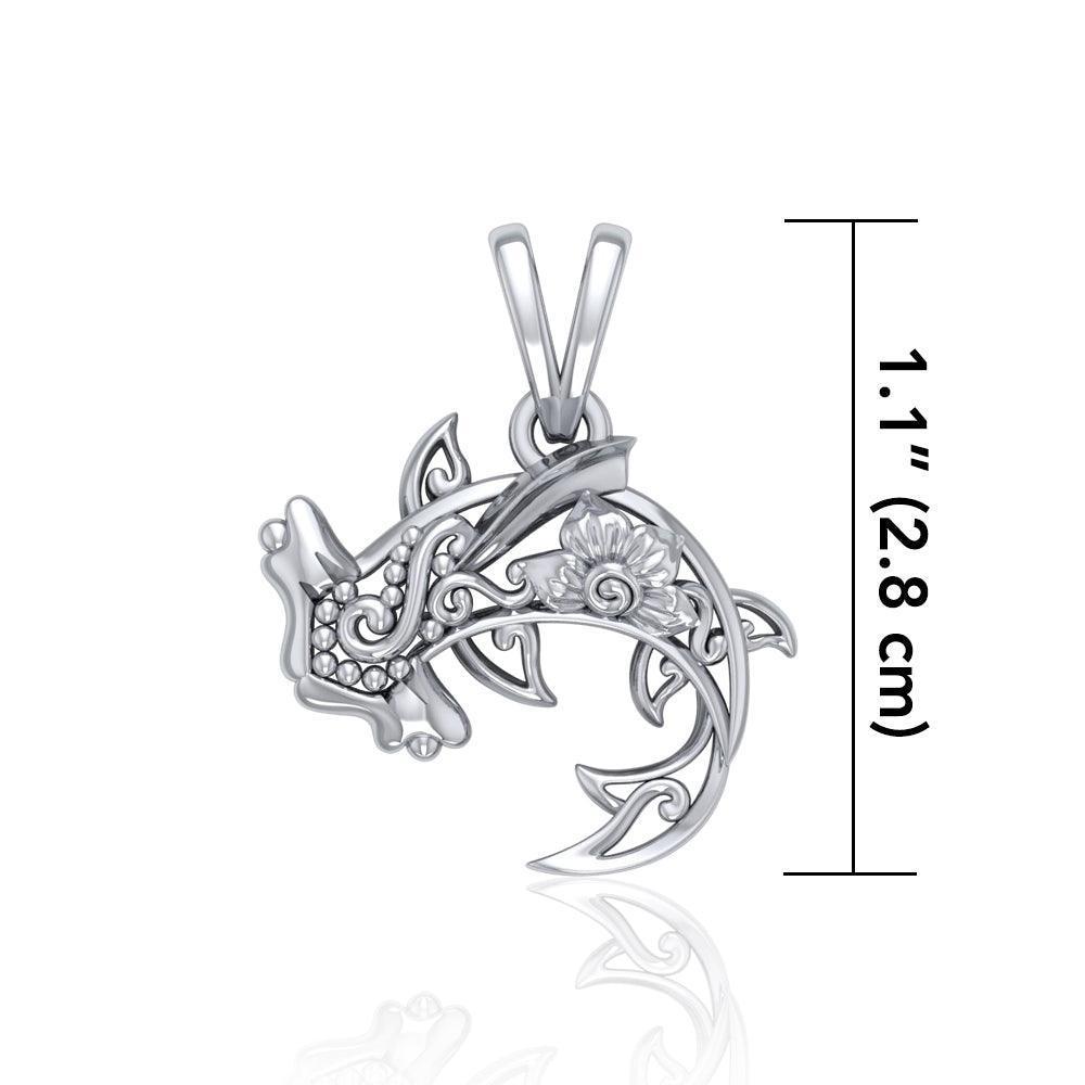 Swim through the endless journey ~ Sterling Silver Hammerhead Shark Filigree Pendant Jewelry TPD5146