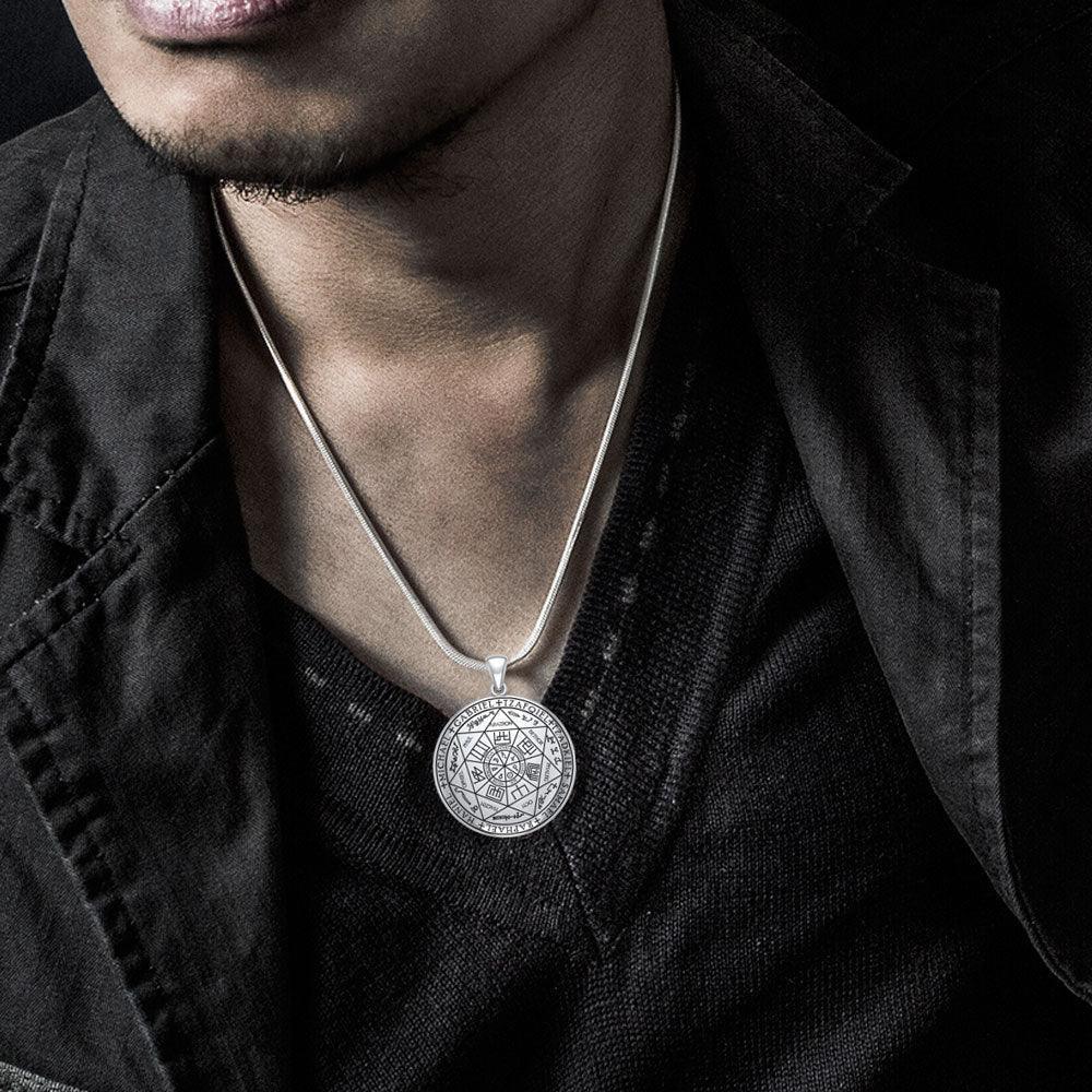 Experience Divine Guidance: The Seven Archangels Silver Pendant - TPD5154 | Embrace Heavenly Protection and Spiritual Connection