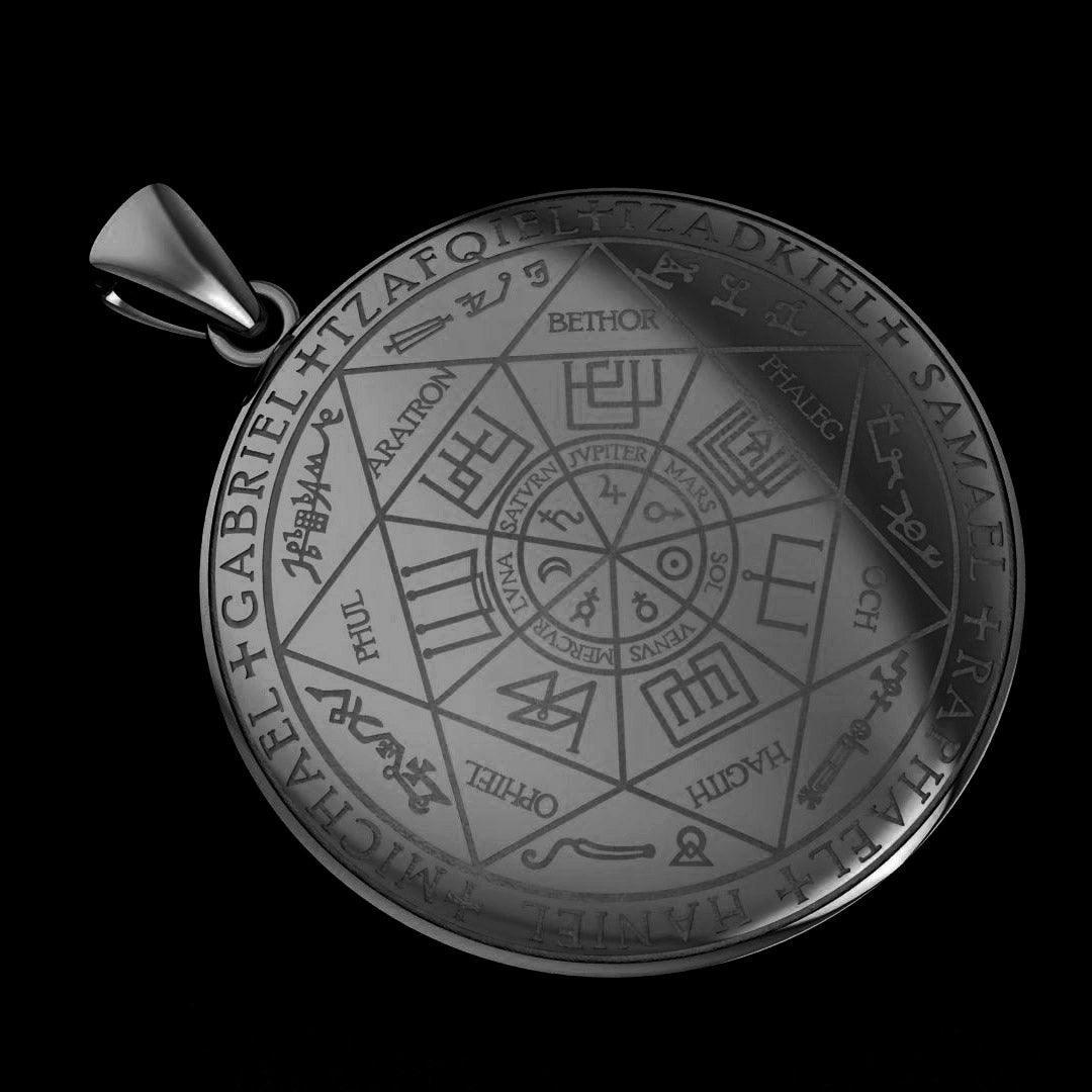 Experience Divine Guidance: The Seven Archangels Silver Pendant - TPD5154 | Embrace Heavenly Protection and Spiritual Connection