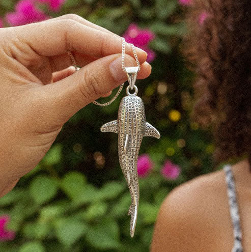 Small Whale Shark Sterling Silver Pendant TPD5197