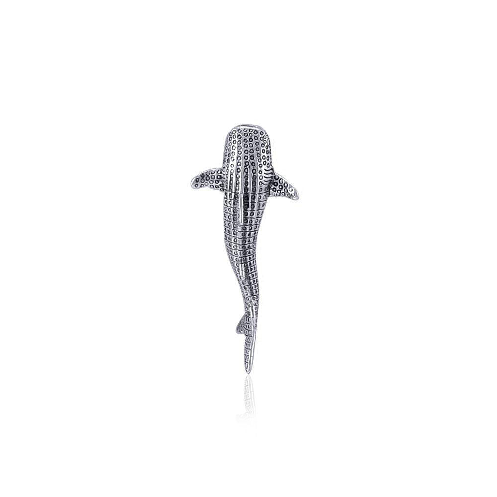 Small Whale Shark Sterling Silver with Hidden Bail Pendant TPD5198