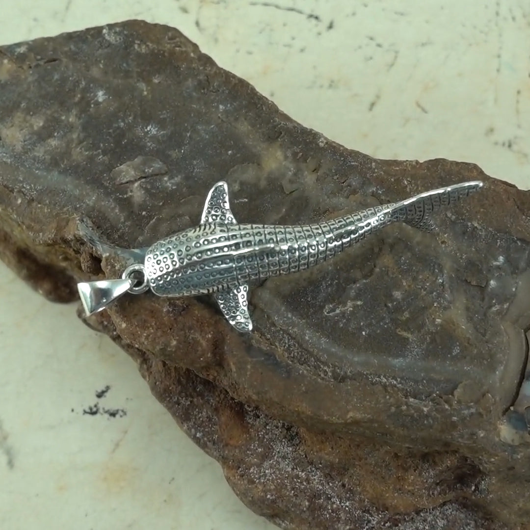 Large Whale Shark Silver Pendant TPD5199