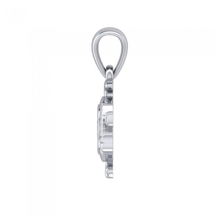 Sea Turtle with Pentacle Silver Pendant TPD5205