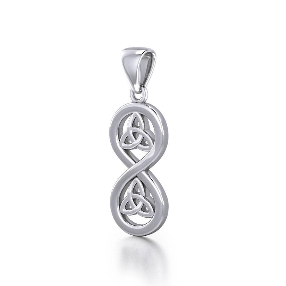 Infinity with Trinity Knot Silver Pendant TPD5210