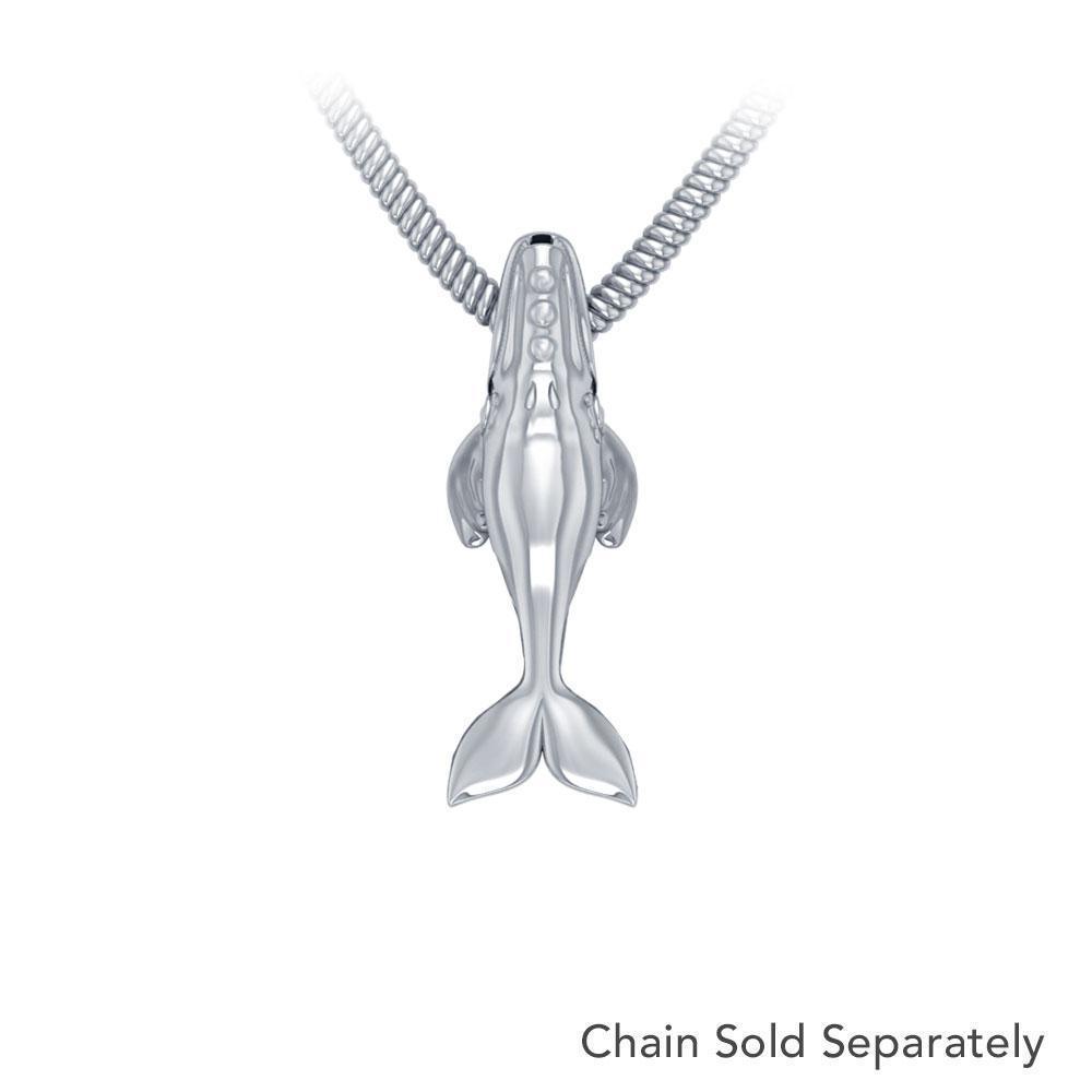 Sterling Silver Northern Right Whale Pendant TPD5215