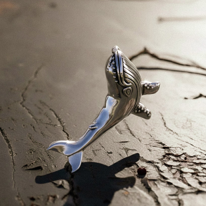 Humpback Whale Sterling Silver Pendant TPD5216