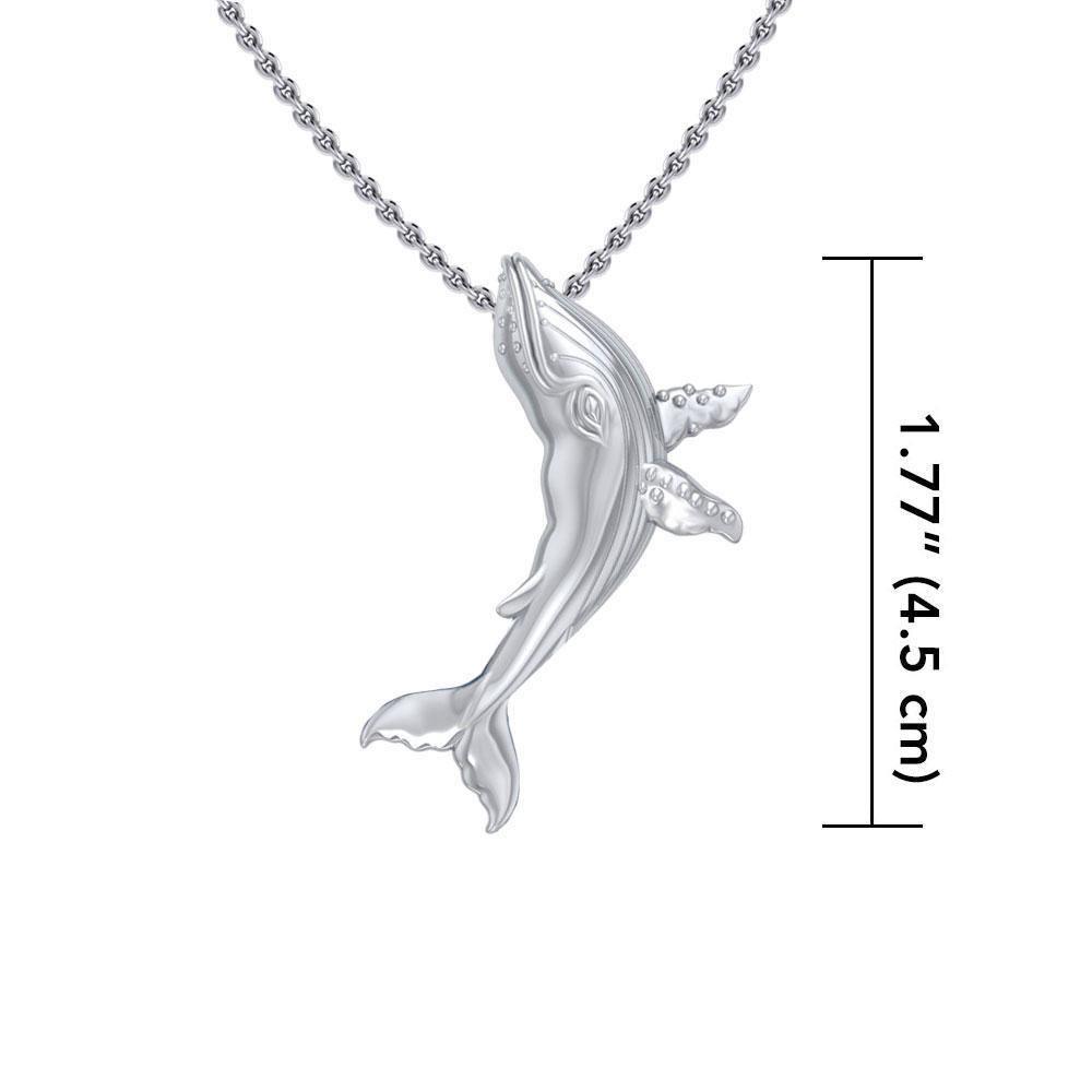Humpback Whale Sterling Silver Pendant TPD5216