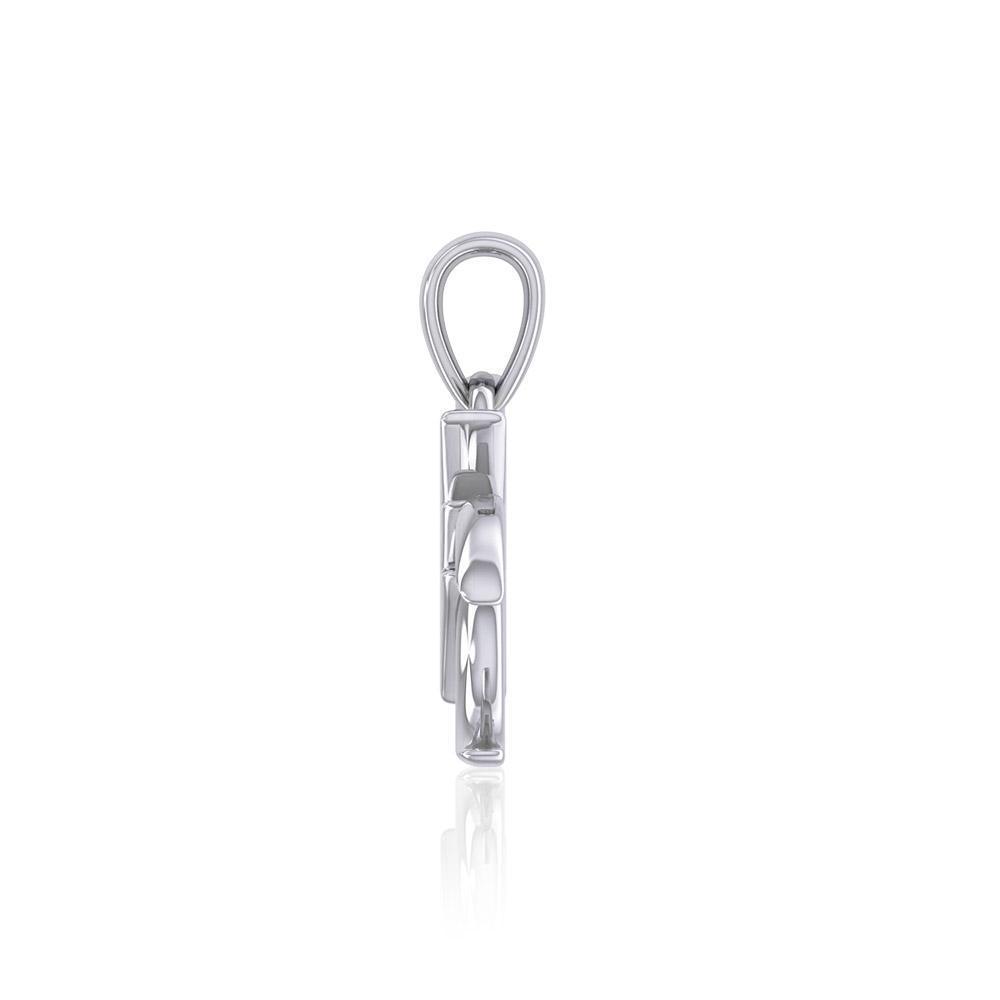 The Diagonal Power Moon Silver Pendant TPD5259