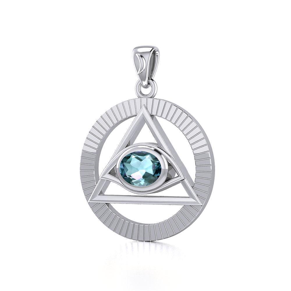 Eye of The Pyramid Sterling Silver Pendant TPD5297