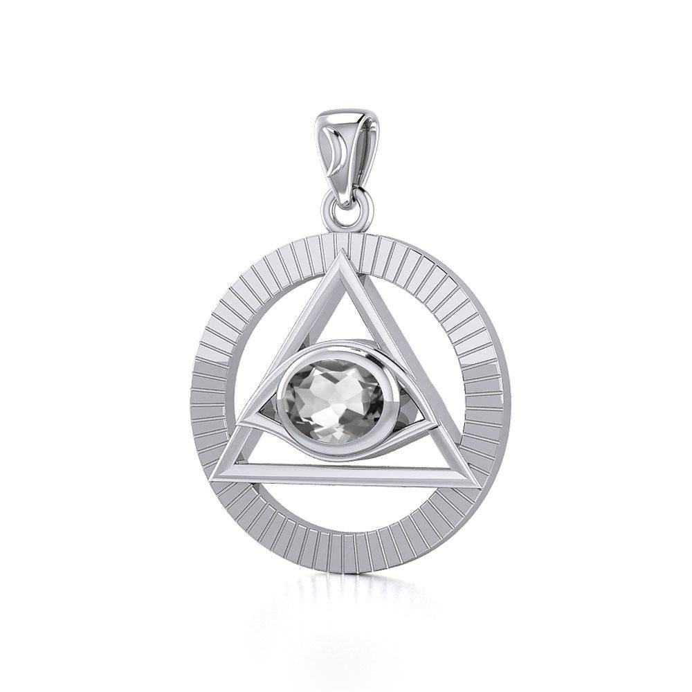 Eye of The Pyramid Sterling Silver Pendant TPD5297