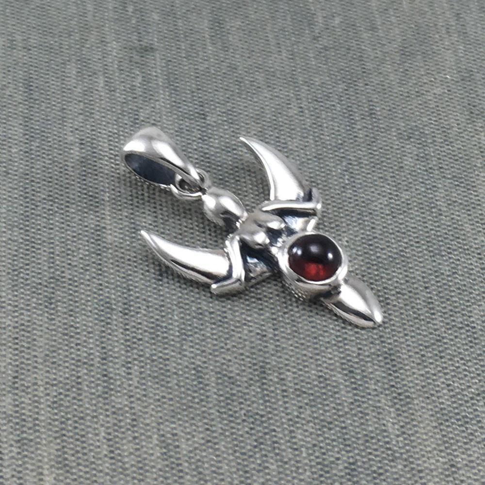 Goddess with Crescent Moon Silver Pendant with Gemstone TPD5333