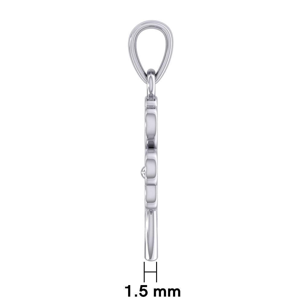 Lucky Four Leaf Clover Silver Pendant TPD5352