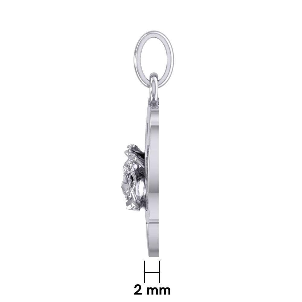 Trinity in Heart with Rose Silver Pendant TPD5360