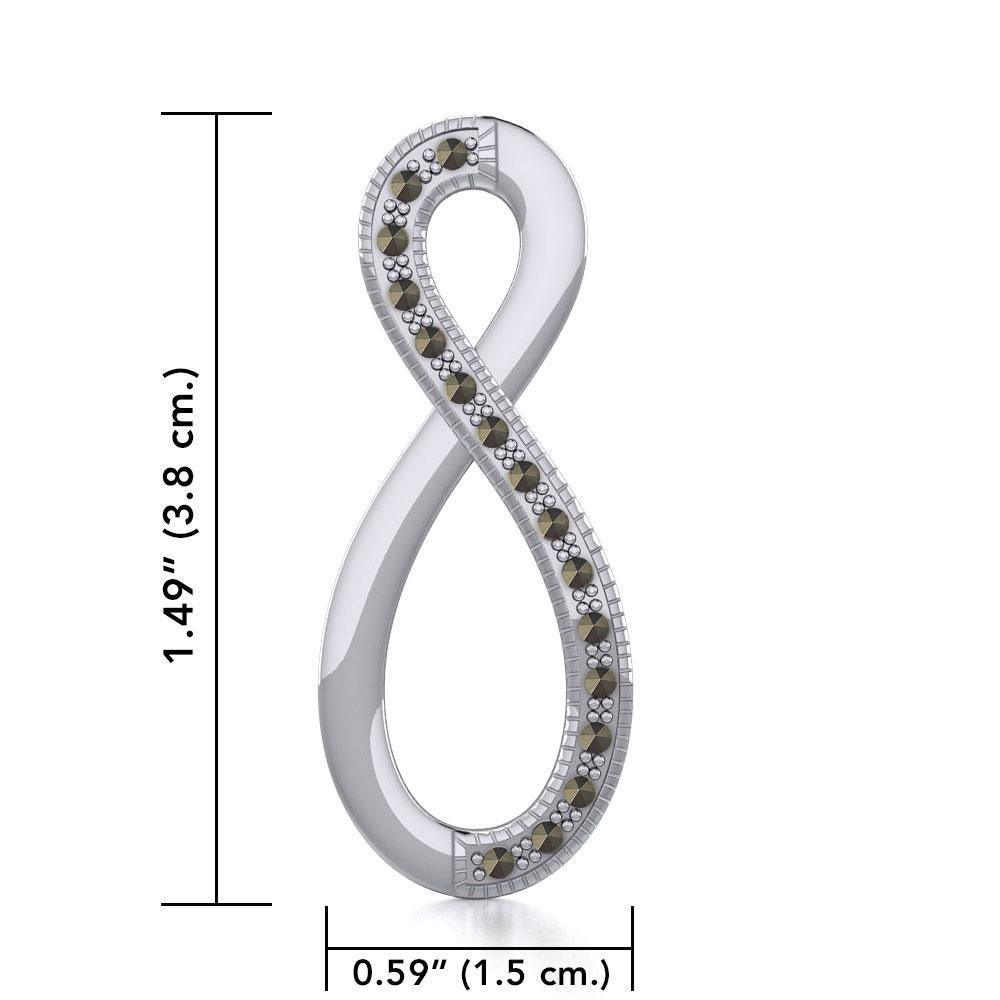 Infinity Silver Pendant with Marcasite TPD5362