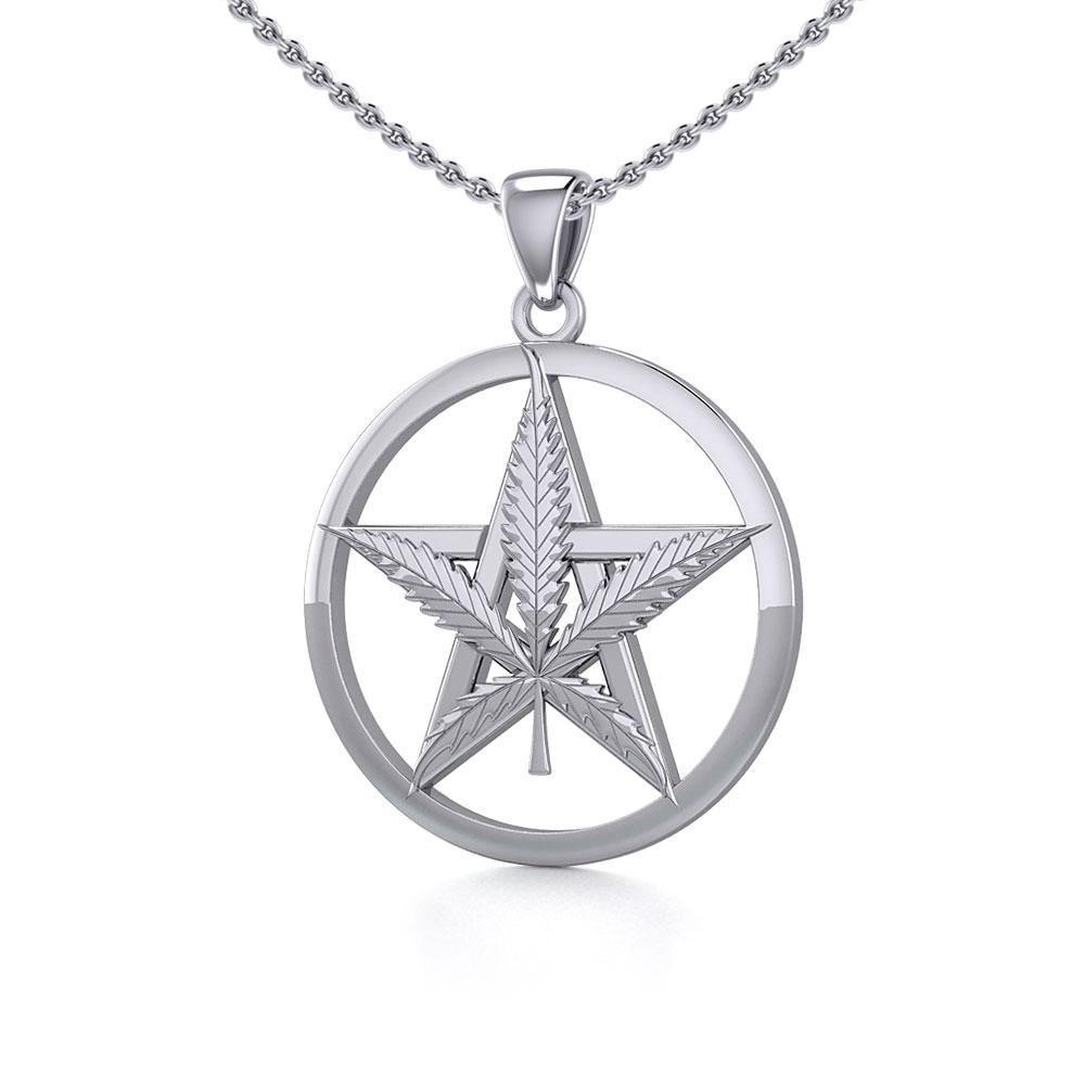 Oberon Zell Greenleaf Pentagram Silver Pendant TPD5371