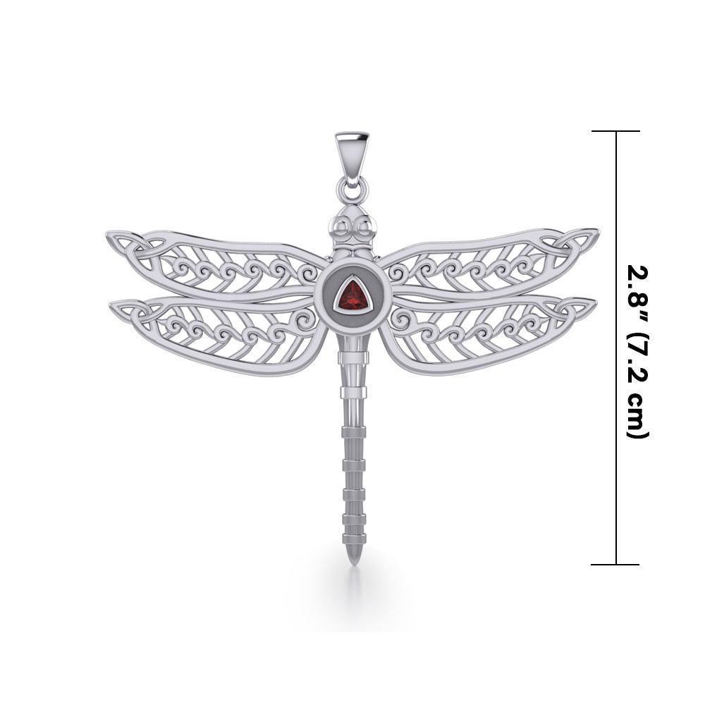 The Celtic Dragonfly with Recovery Silver Pendant TPD5389