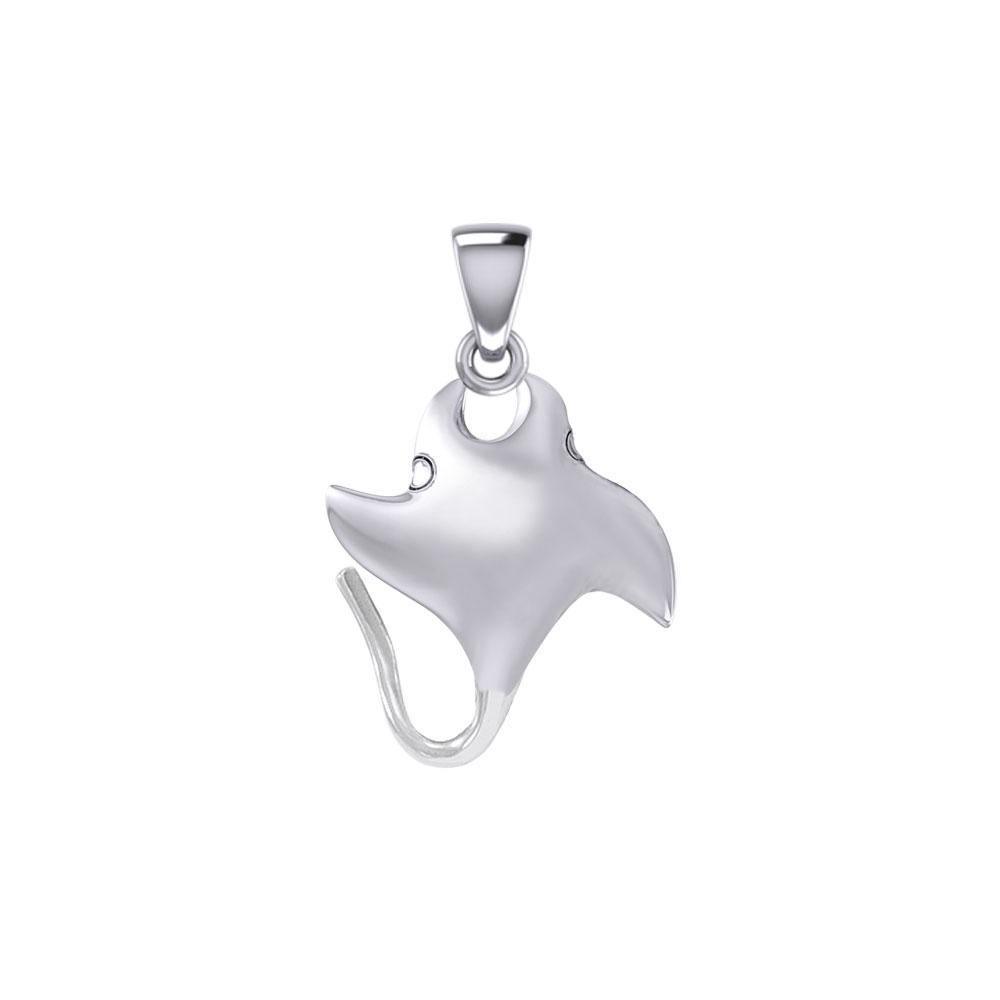 Small Manta Ray Silver Pendant TPD5399