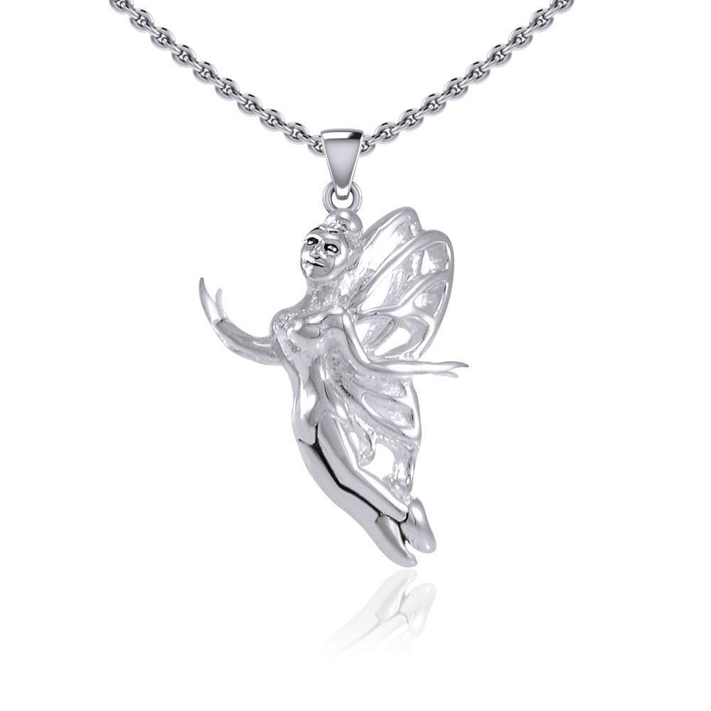 Enchanted Flying Fairy Silver Pendant TPD5410