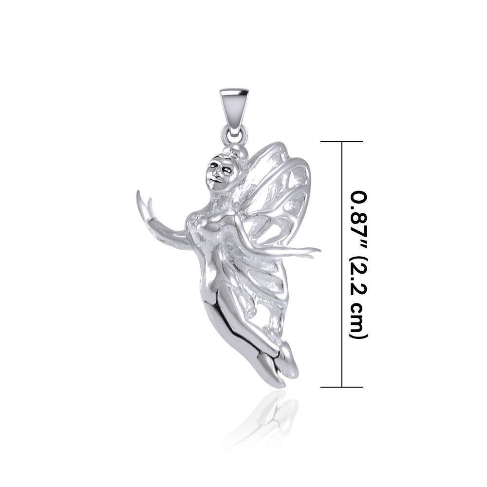 Enchanted Flying Fairy Silver Pendant TPD5410