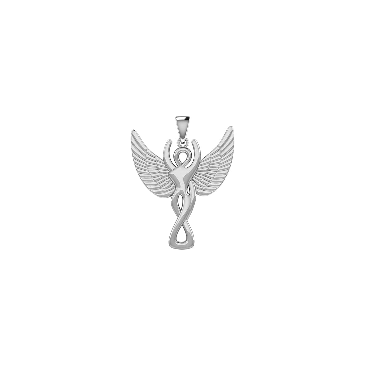 Silver Winged Goddess Pendant TPD5470