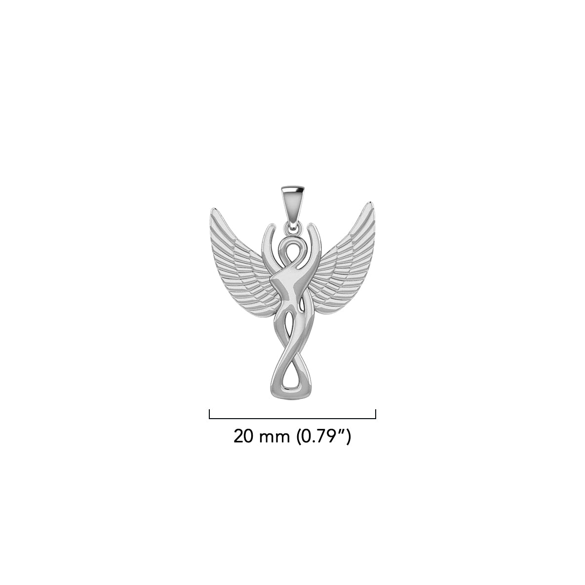 Silver Winged Goddess Pendant TPD5470