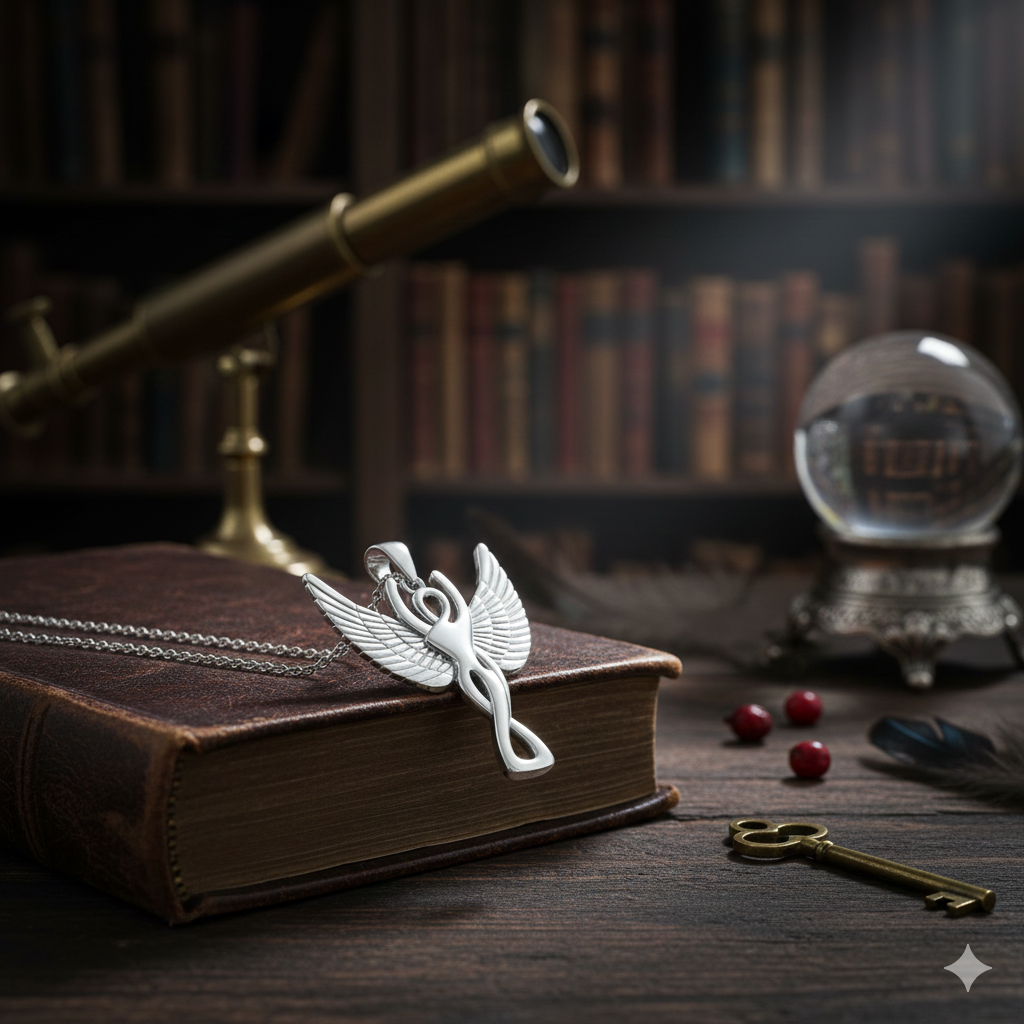 Silver Winged Goddess Pendant TPD5470