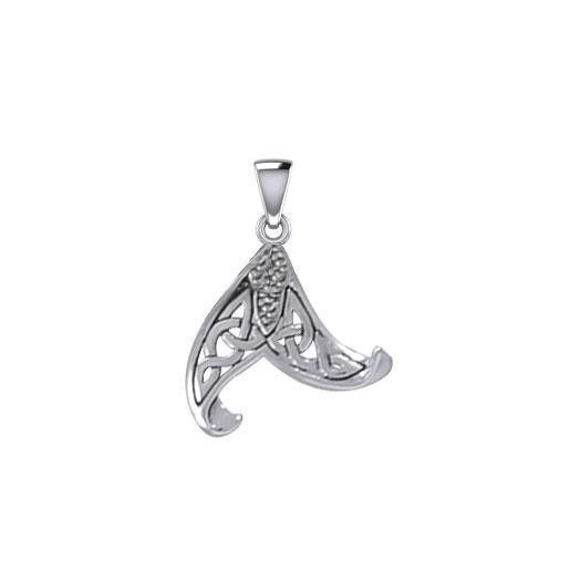 Celtic Mermaid Tail Sterling Silver Pendant TPD5473