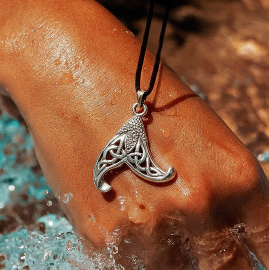 Celtic Mermaid Tail Sterling Silver Pendant TPD5473