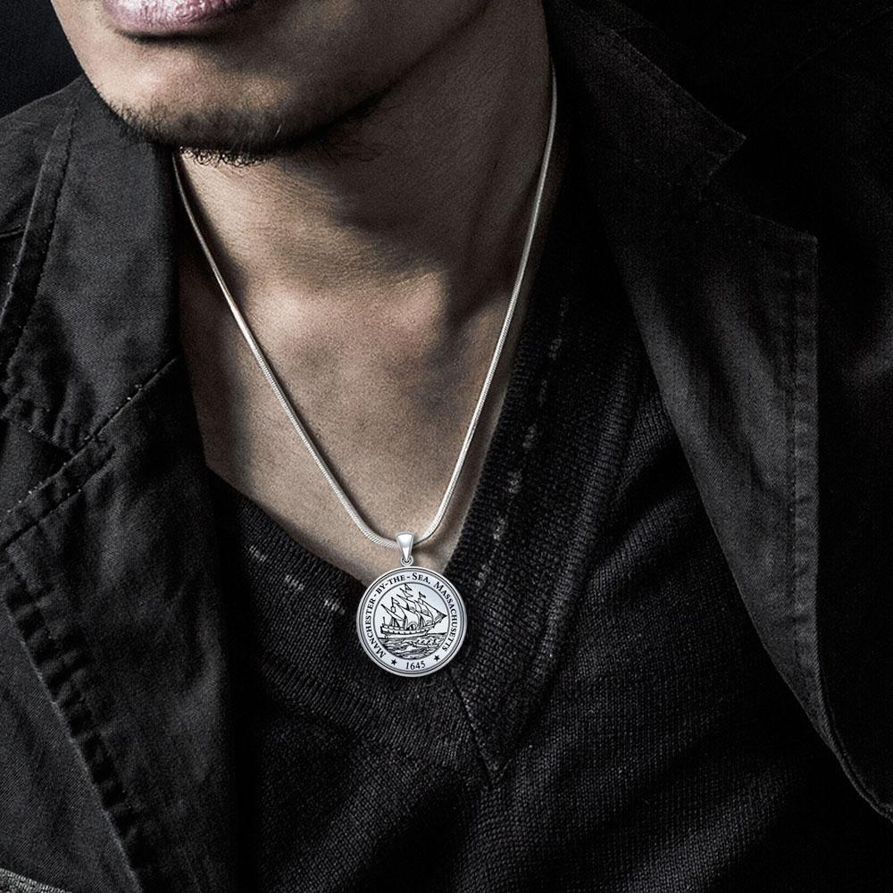 Manchester By The Sea Sterling Silver Pendant Medium Version TPD5525