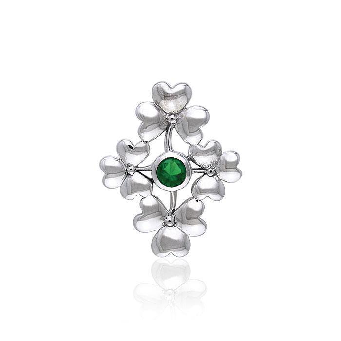 Celtic Shamrock Silver Pendant TPD558