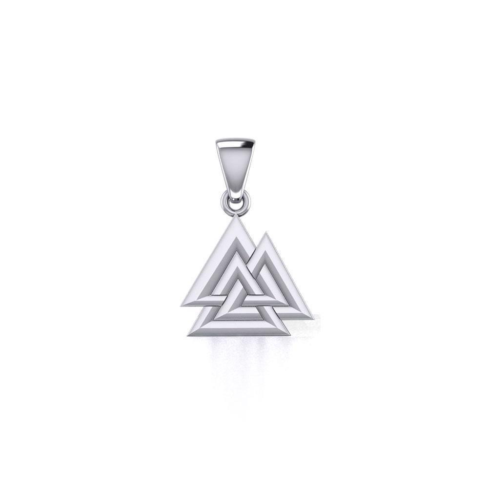 Sterling Silver Viking Valknut Small Pendant Jewelry TPD5614