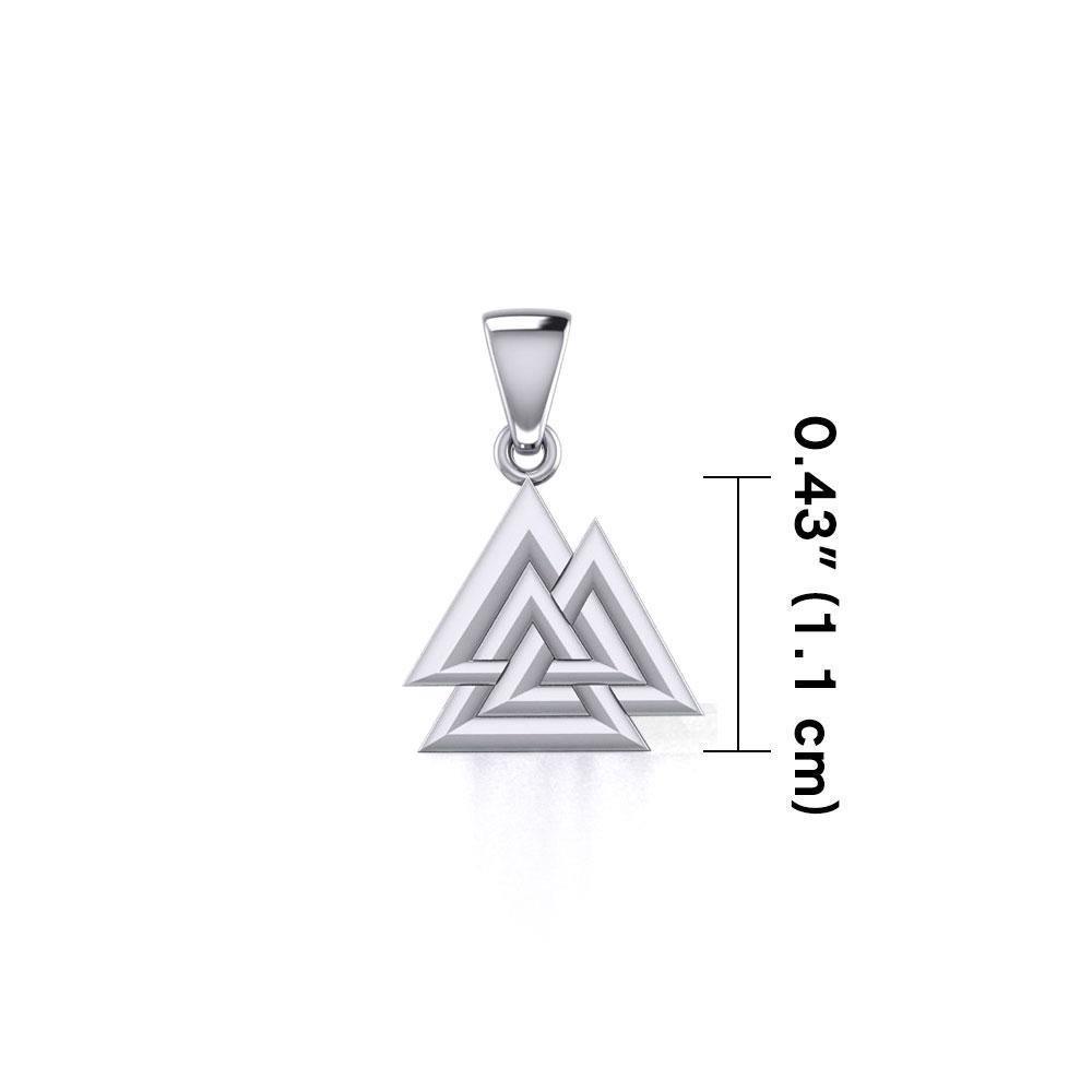 Sterling Silver Viking Valknut Small Pendant Jewelry TPD5614