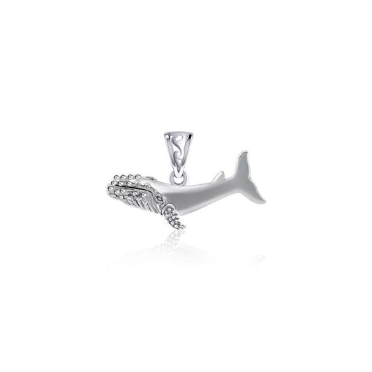 Lovely Humpback Whale Silver Pendant TPD5616