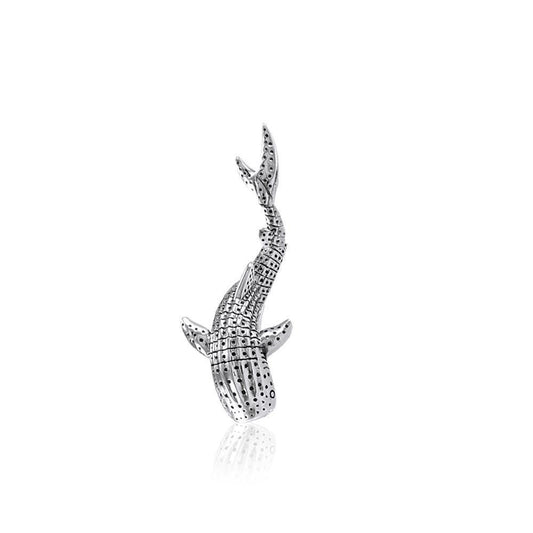 Silver Whale Shark with Hidden Bail Pendant TPD5620