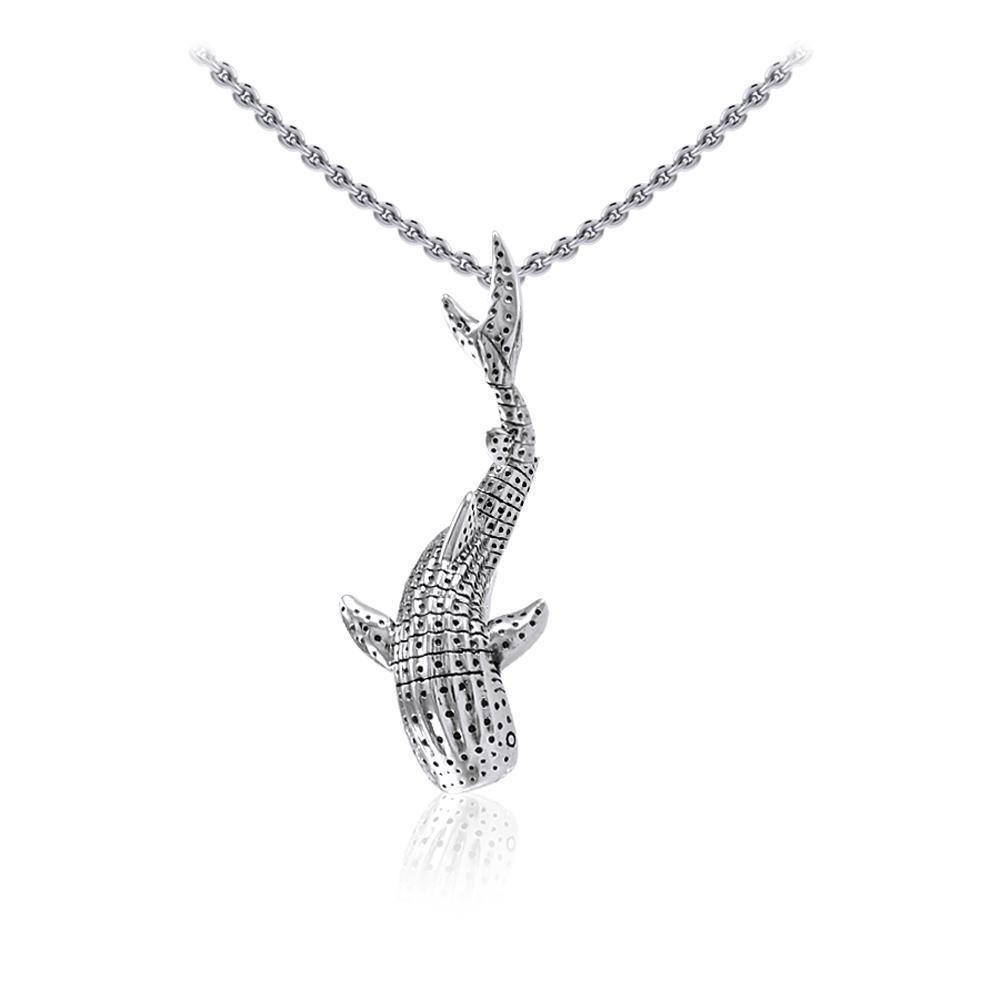 Silver Whale Shark with Hidden Bail Pendant TPD5620
