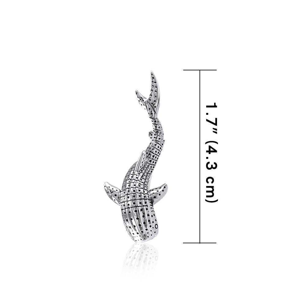 Silver Whale Shark with Hidden Bail Pendant TPD5620