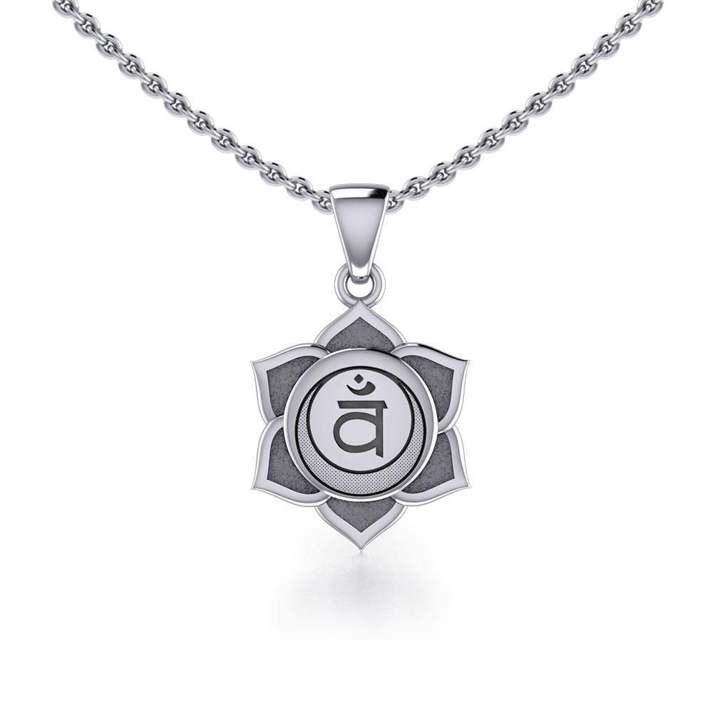 Svadhisthana Sacral Chakra Sterling Silver Pendant TPD5624
