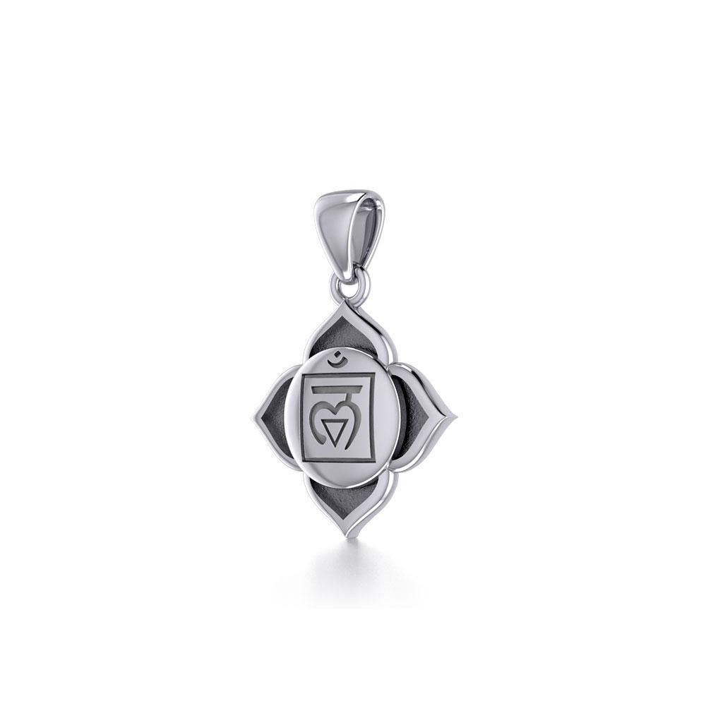 Muladhara Root Chakra Sterling Silver Pendant TPD5625