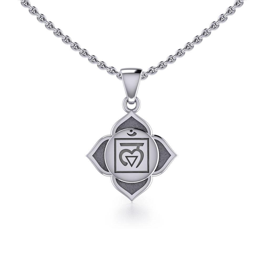 Muladhara Root Chakra Sterling Silver Pendant TPD5625