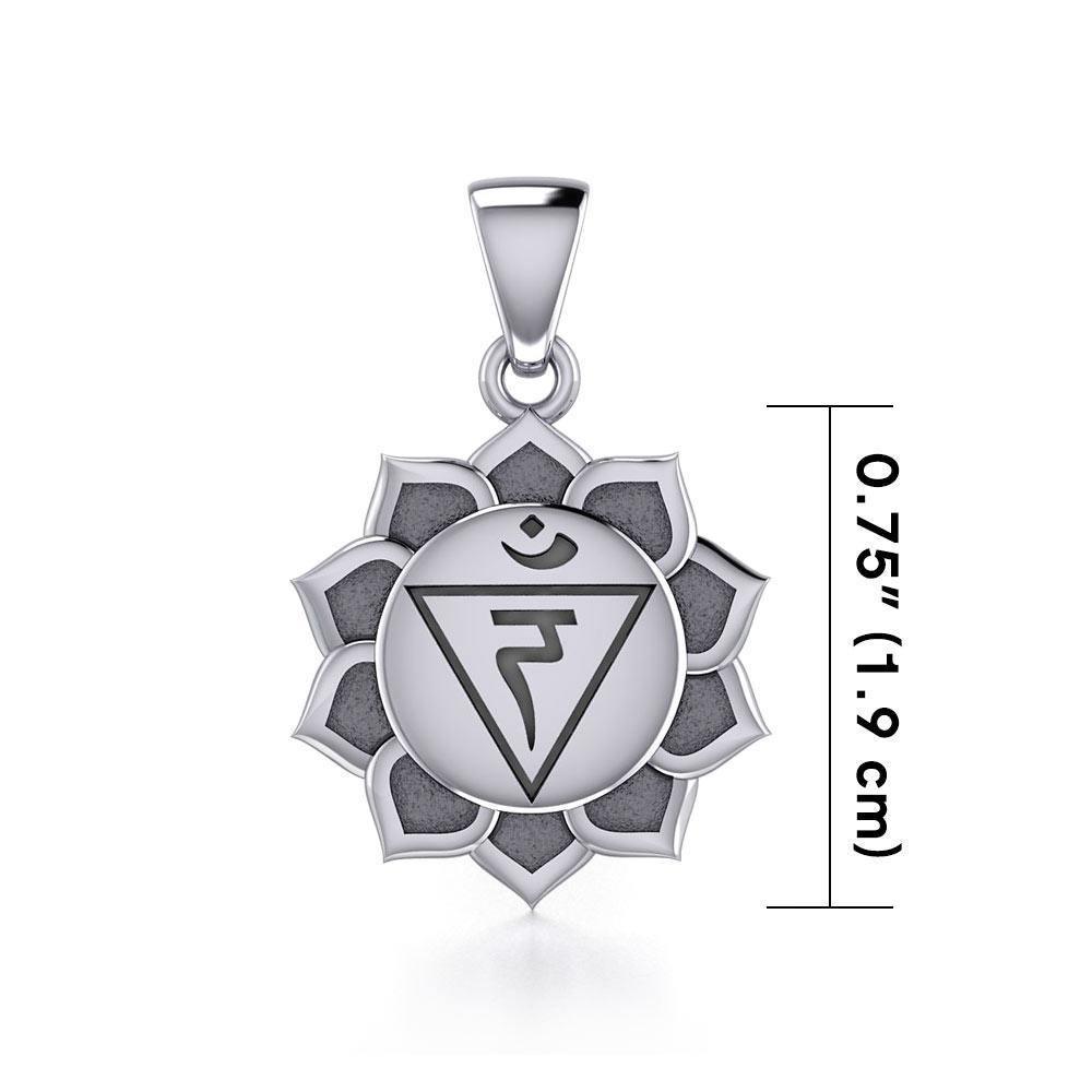 Manipura Solar Plexus Chakra Sterling Silver Pendant TPD5630
