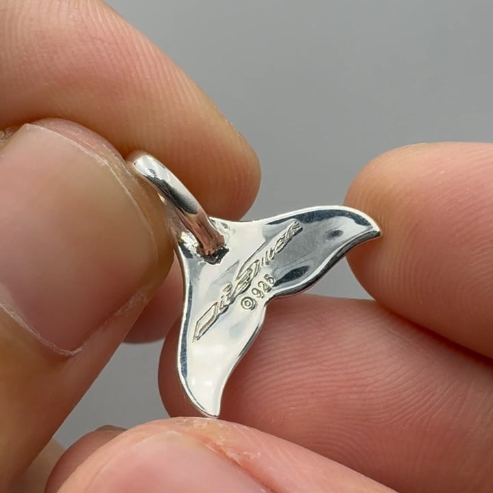 Celtic Whale Tail Silver Pendant with Enamel TPD5666